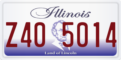 IL license plate Z405014