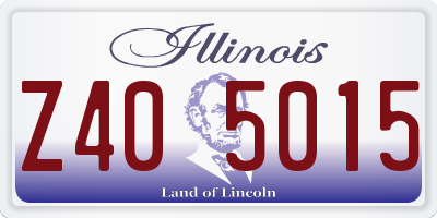 IL license plate Z405015