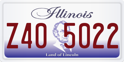 IL license plate Z405022