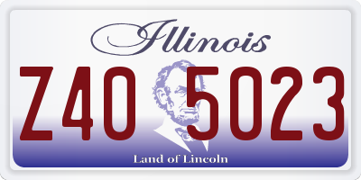 IL license plate Z405023