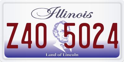 IL license plate Z405024