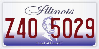IL license plate Z405029