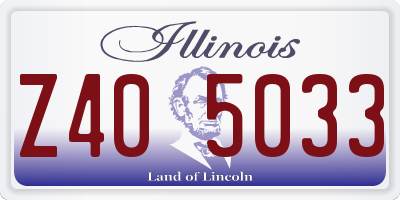 IL license plate Z405033