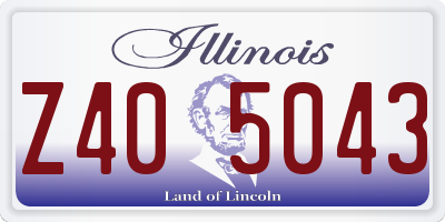 IL license plate Z405043