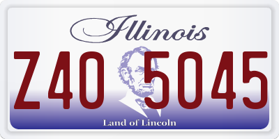 IL license plate Z405045