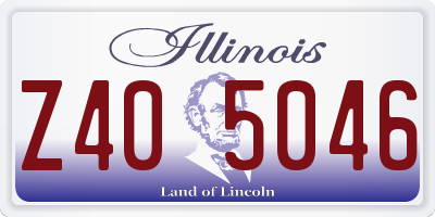 IL license plate Z405046