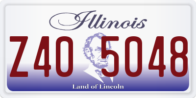 IL license plate Z405048