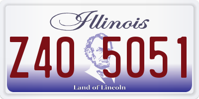 IL license plate Z405051
