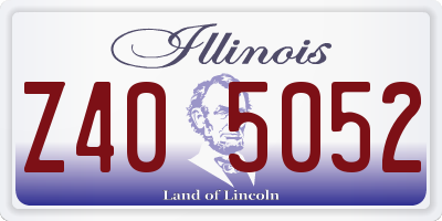 IL license plate Z405052