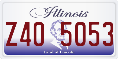 IL license plate Z405053