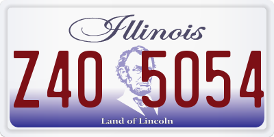 IL license plate Z405054