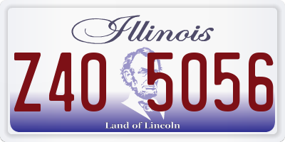 IL license plate Z405056