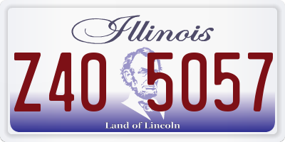 IL license plate Z405057