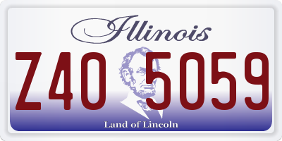 IL license plate Z405059