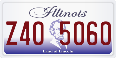 IL license plate Z405060
