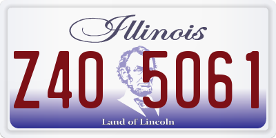 IL license plate Z405061