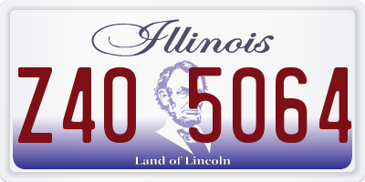 IL license plate Z405064
