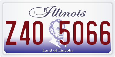 IL license plate Z405066