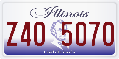 IL license plate Z405070