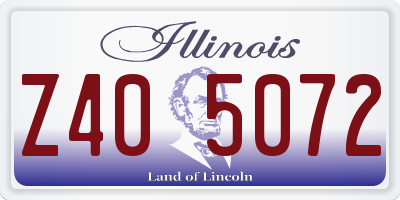 IL license plate Z405072