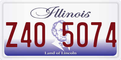 IL license plate Z405074