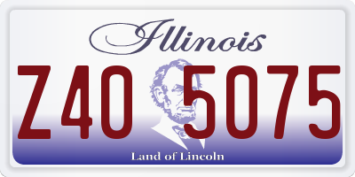 IL license plate Z405075