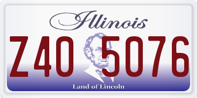IL license plate Z405076