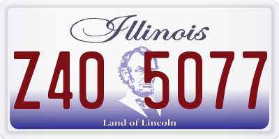 IL license plate Z405077