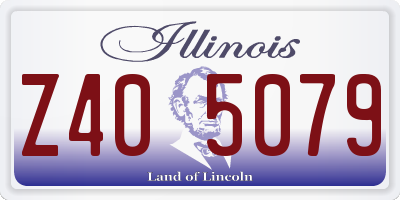 IL license plate Z405079