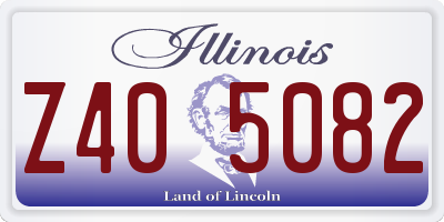 IL license plate Z405082