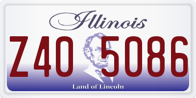 IL license plate Z405086