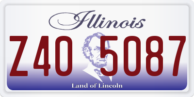 IL license plate Z405087