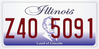 IL license plate Z405091