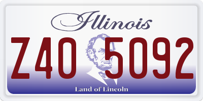IL license plate Z405092