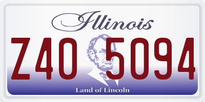 IL license plate Z405094