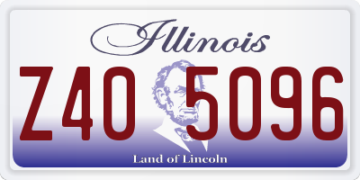 IL license plate Z405096