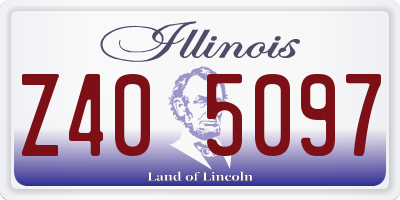 IL license plate Z405097