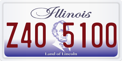 IL license plate Z405100