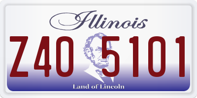 IL license plate Z405101