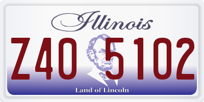 IL license plate Z405102