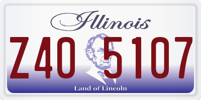 IL license plate Z405107