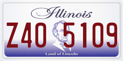 IL license plate Z405109
