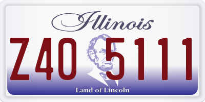 IL license plate Z405111