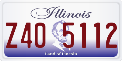IL license plate Z405112