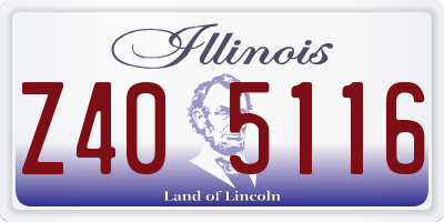 IL license plate Z405116