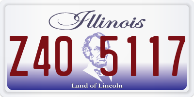 IL license plate Z405117