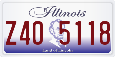 IL license plate Z405118