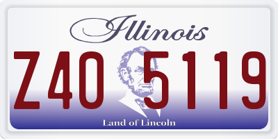 IL license plate Z405119