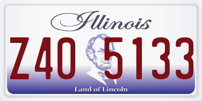 IL license plate Z405133