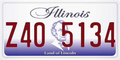 IL license plate Z405134